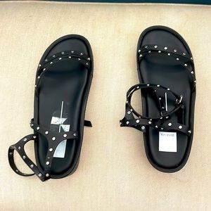 Dolce Vita black platform ankle wrap sandals